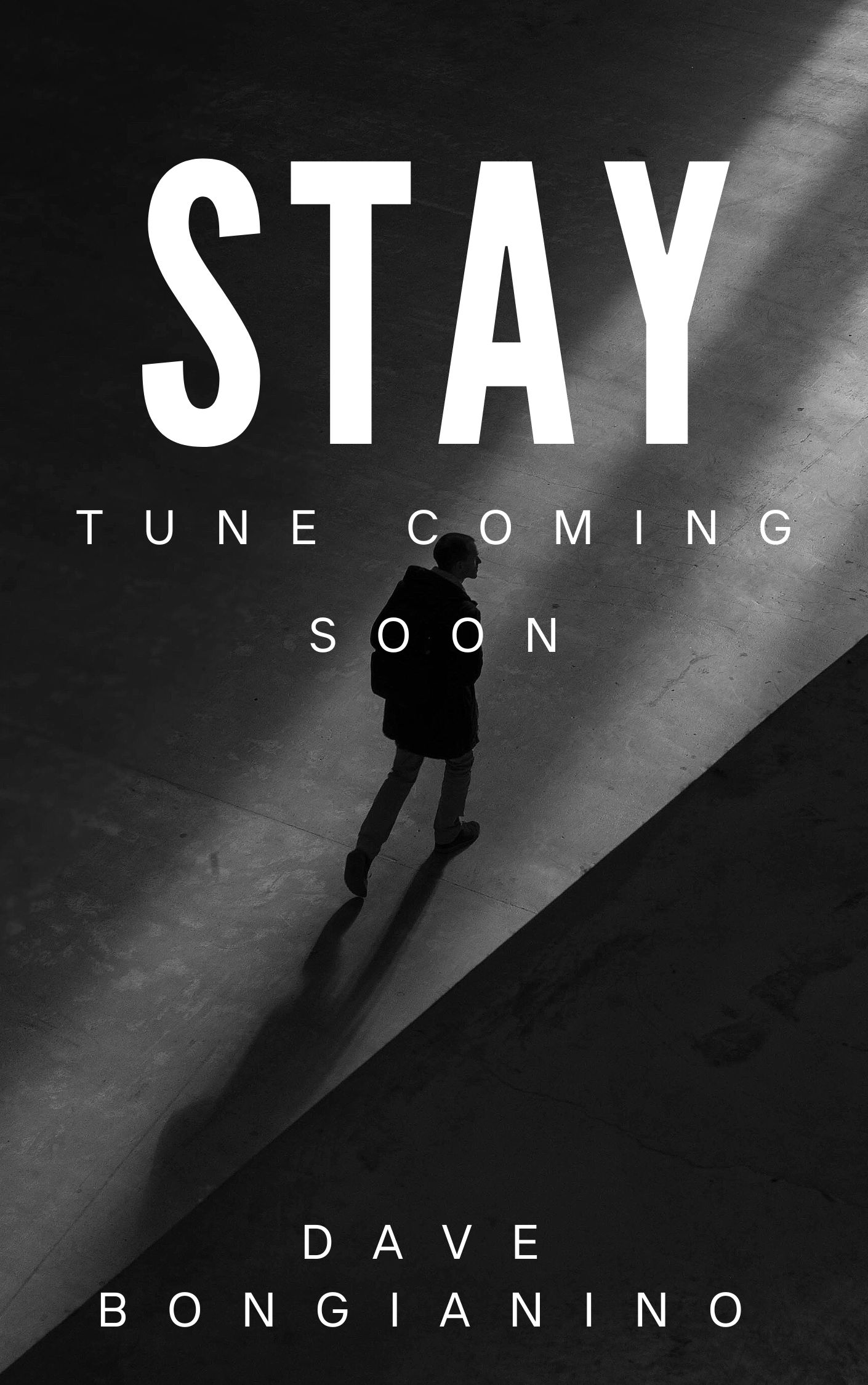 black and white modern alone story book cover